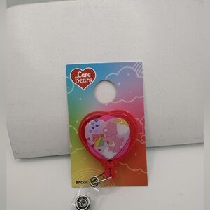 Care Bears Pink and Red Heart Badge Reel